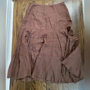 Ashley Stewart Beaded Flowy Midi Skirt Women's Size 1X Peasant Cottagecore